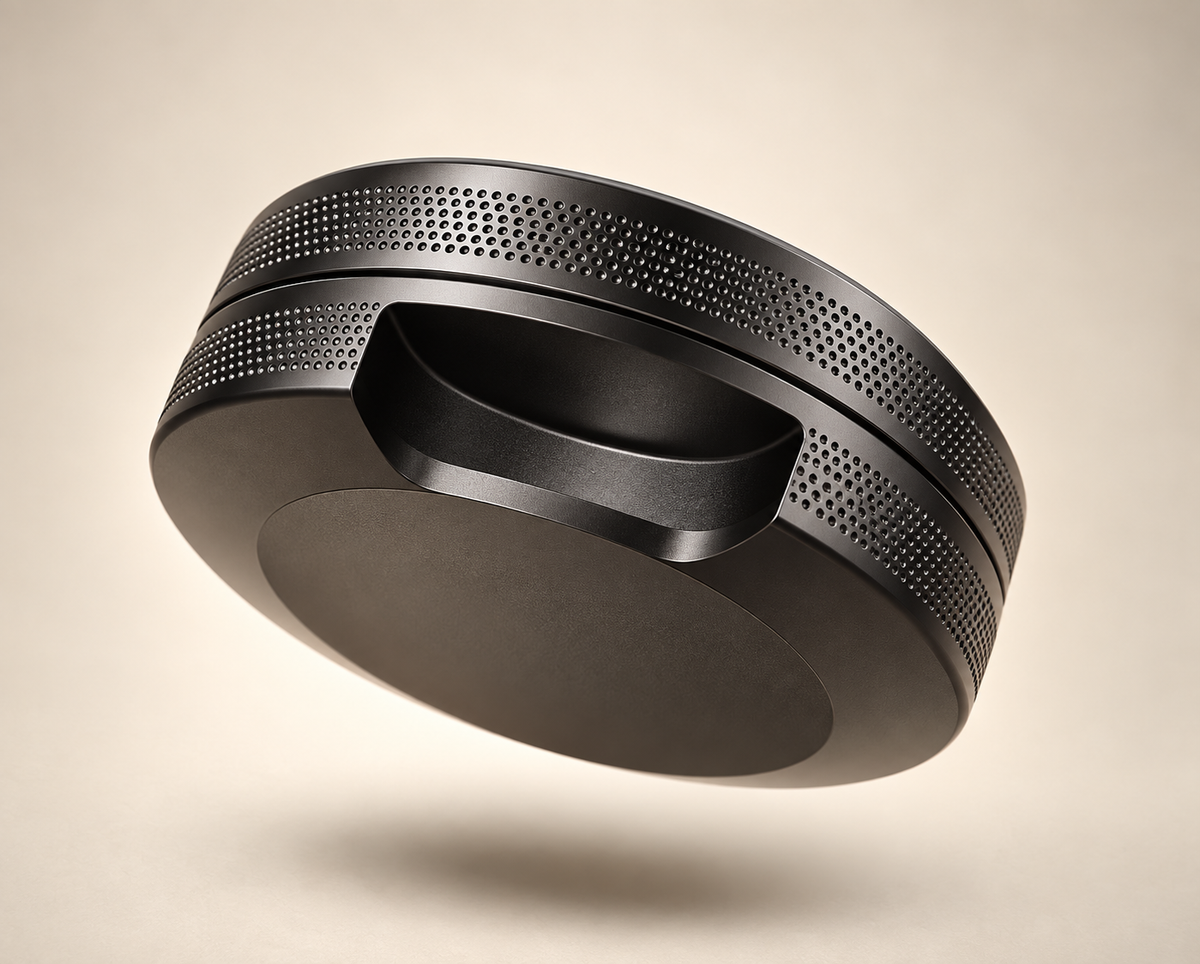 NORDSK Utility Matte Black aluminium snus tin with integrated bottle opener. Design in Stockholm. 