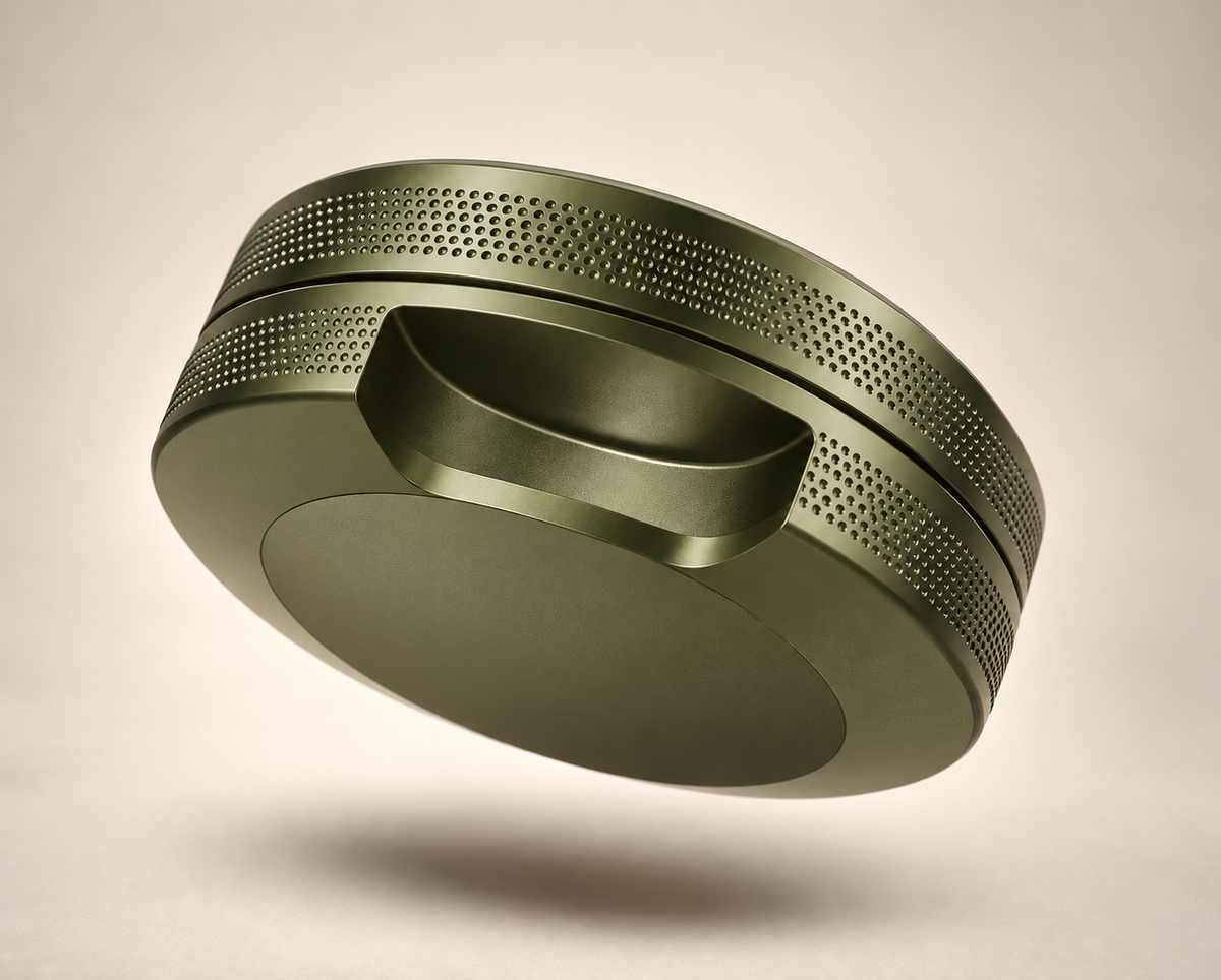 NORDSK Utility Olive Green aluminium snus tin with integrated bottle opener. Designed in Stockholm. 