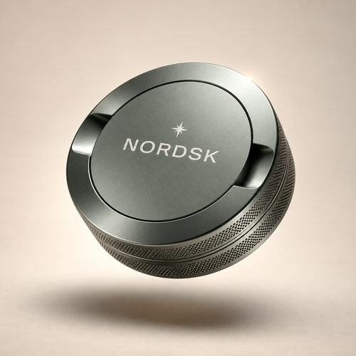 NORDSK graphite grey refillable metal snus tin