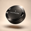 NORDSK matte black refillable metal snus tin