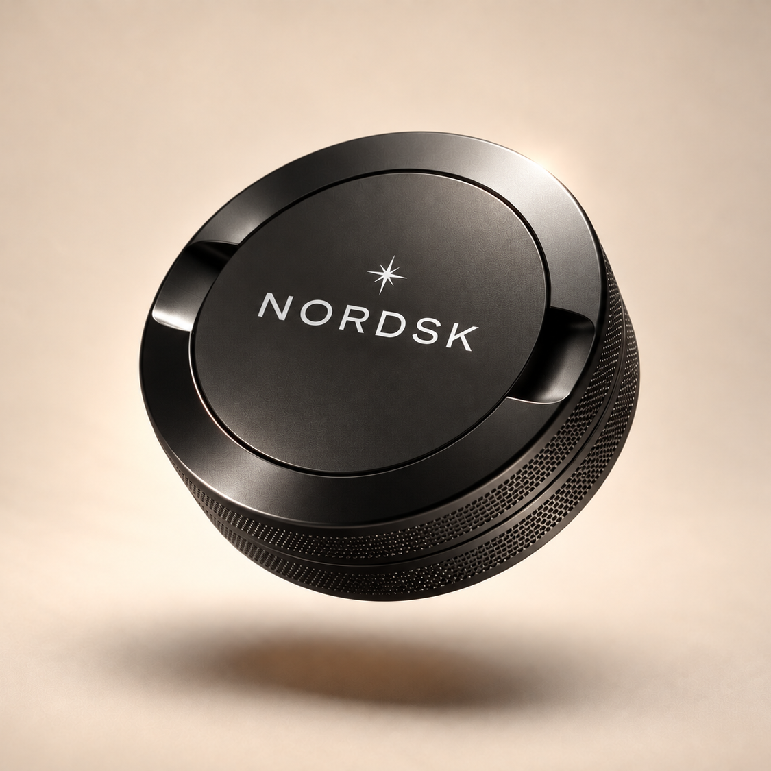 NORDSK matte black refillable metal snus tin