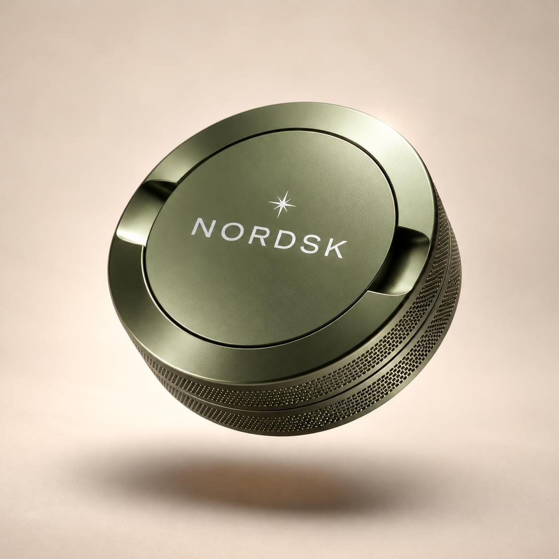 NORDSK olive green refillable metal snus tin